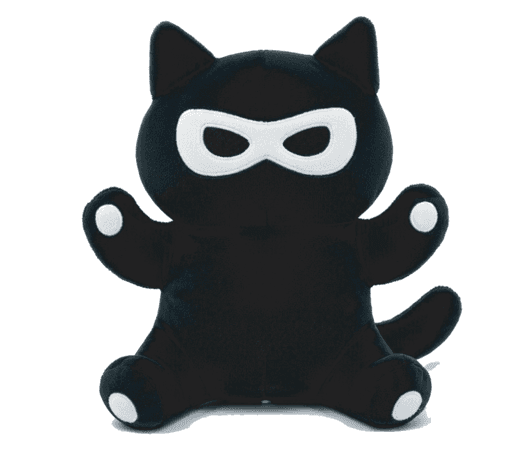 Jyaa ninja cat plush cushion